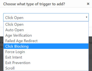 Trigger: Click Blocking